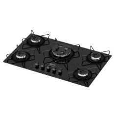 Imagem de Fogão A Gas Cooktop Clarice 5 Boca Tc Base Esmaltadas-Preto