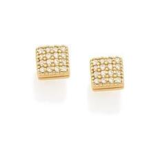 Imagem de Brinco Rommanel Quadrado Cravejado Por Zircônias. 7mm 524074