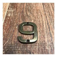 Imagem de Número 9 Residencial Pequeno Para Apartamento Envelhecido - Metalcromo