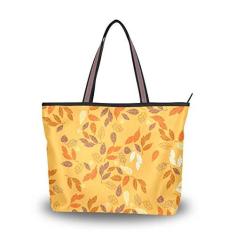 Imagem de Bolsa de ombro feminina My Daily com folhas de outono, Multi, Large