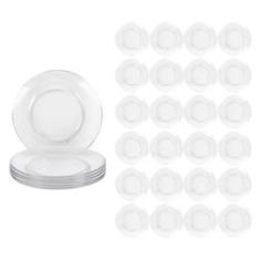 Imagem de Jogo 24 Pratos 22cm Redondos Raso Temperado Astral Duralex