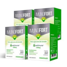 Imagem de Kit 04 Imunofort Wellmune Vitaminas 250Mg 60 Caps Maxinutri