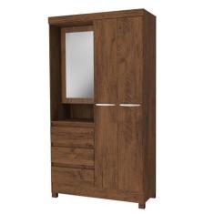 Imagem de Guarda Roupa Solteiro 3 Portas 3 Gaveta Naturale Com Espelho - San Mar