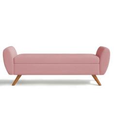 Imagem de Recamier Bau Grecia 1,60m Suede Rose  - Clique Decor - Clique decoraçõ