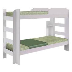 Imagem de Cama Beliche Smart Branca Salleto Móveis para Colchão 188x88