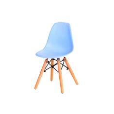 Imagem de Cadeira Infantil Eames Braço Polipropileno Base Madeira Flórida Kids Fratini Móveis Azul Claro