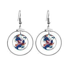 Imagem de Brincos com padrão de nuvem de dragão chinês, pendurados, joias, círculo de gota