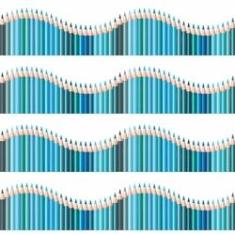 Imagem de Faixa de Parede Infantil Lapis de Cor Onda  5mx10cm
