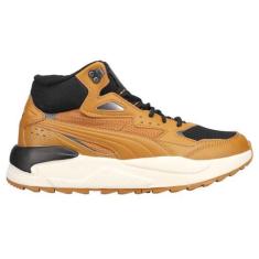 Imagem de PUMA Tênis feminino casual X-Ray Speed Mid Winterized com cadarço - dourado, Desert Tan/Desert Tan/PUMA Black/Ebony/Whisper White, 38