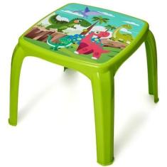 Imagem de Mesinha Plastica Infantil P/ Criança Decorada Dino - Verde - Usual Uti