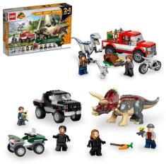 Imagem de Pacote combinado de brinquedos lego Jurassic World Dino Triceratops e Veloci