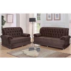 Imagem de Sofá Finlândia 3 E 2 Lugares Pluma Café