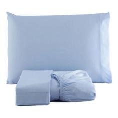 Imagem de Jogo De Lençol Percal 180 Fios Casal Queen 3 Peças Ul - Confecções Eva