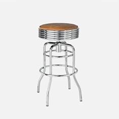 Imagem de Banqueta de Aço Giratória Panamá Compoarte Cromado/caramelo