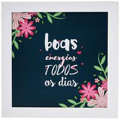 Imagem de Arte Maníacos Quadro Decorativo Boas Energias Flores - 65x46cm (Moldura em laca )