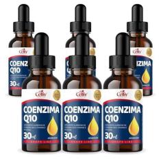 Imagem de 6x Coenzima Q10 (Ubiquinona) em Gotas Sabor Menta 30ml Celliv