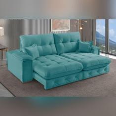 Imagem de Sofá Retrátil Reclinável 190cm Istambul Yescasa Pistache