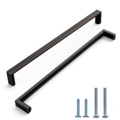 Imagem de KNOKLOCK Pacote com 10 puxadores de armário de cozinha de 192 mm (7,5 pol.) Puxadores de armário de cozinha de bronze polido a óleo Puxadores de gaveta para armário de guarda-roupa