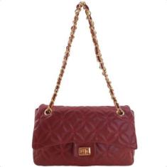 Imagem de Bolsas Femininas Couro Legitimo Alça Corrente Matelasse Luxo - D'Souz,