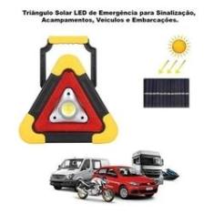 Imagem de Triângulo Carro Led Luz Solar Sinalizador Segurança Emergência