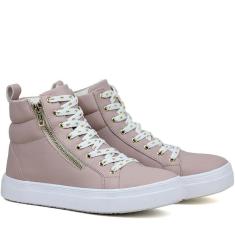 Imagem de Tênis Feminino Cano Alto Moderno Conforto Casual Dia a Dia-Feminino