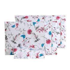 Imagem de Jogo De Lençol Queen 03 Peças Algodão Percal 180 Fios Com Ponto Palito