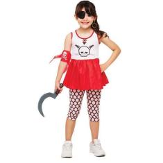 Imagem de Fantasia Pirata Infantil Menina Carnaval + Tapa Olho - Fantasias Super
