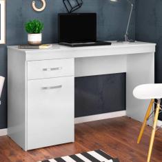 Imagem de Mesa Escrivaninha Vitória 1 Porta 1 Gaveta Branco - Demóbile