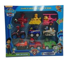 Imagem de Patrulha Canina Brinquedo Kit 9 Carrinho Fricção