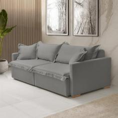 Imagem de Sofá Cama Portinari 2 Lugares Retrátil Claro 216 Cm Cinza