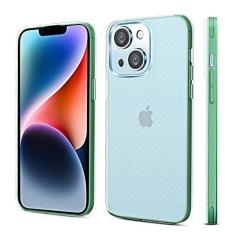 Imagem de nuoku Capa projetada para iPhone 14 Plus, dissipador de calor embutido, proteção contra quedas de airbags com acabamento de tinta metálica, acabamento fosco, capa de telefone antiarranhões de 6,7