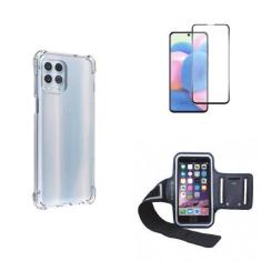 Imagem de Kit Braçadeira Moto G100 + Capa + Película De Vidro 3D - Motorola