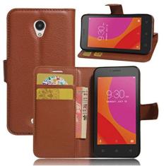 Imagem de Capa carteira Lenovo A Plus, capa carteira flip de couro PU premium com compartimento para cartão, suporte e fecho magnético [capa interna de TPU à prova de choque] Compatível com Lenovo A Plus