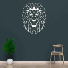 Imagem de Quadro Decorativo Adorno Leão 3Mm Vazado - Mdf