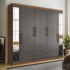 Imagem de Guarda Roupa 8 Portas E 6 Gavetas Com Espelho Santos Andirá