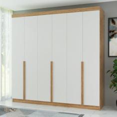 Imagem de Guarda-roupa Casal 6 Portas 6 Gavetas 100% Mdf Lisboa Inovata/beige Chess/cinamomo Mel