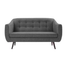 Imagem de Sofá Decorativo 2 Lugares Pés Palito Cuddle Linho Cinza G17 - Gran Bel