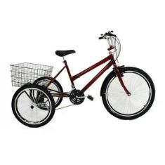 Imagem de Bicicleta Triciclo Luxo Aro 26 Completo Com 21 Marchas - Casa Do Cicli