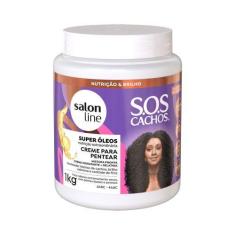 Imagem de Creme Pentear Salon Line S.O.S Super Óleos Hidratante Com Gelatina 1Kg