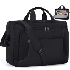 Imagem de Bolsa para laptop Dakuly, maleta impermeável de 17,3 polegadas, preta