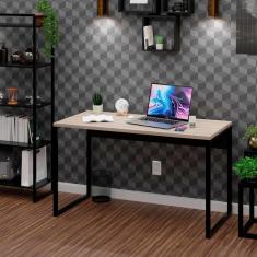 Imagem de Mesa Para Escritório Escrivaninha Diretor Estilo Industrial 135cm Carvalho