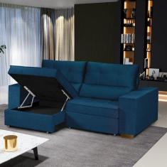 Imagem de Sof  Ba  Retr til E Reclin vel 4 Lugares 220cm Veludo Nobre L