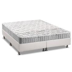Imagem de Cama Box King: Colchão Espuma D33 Anjos Orthosono + Base CRC Courano White(193x203)
