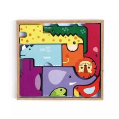 Imagem de Quebra Cabeça 3 D Monte E Encaixe Animais - Babebi