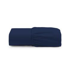 Imagem de Lençol de Baixo Solteiro Avulso Com Elástico Primor Percal 400 Fios - Azul Marinho