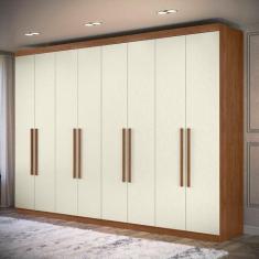 Imagem de Guarda-roupa Casal 8 Portas 4 Gavetas Master New Jatobá/areia