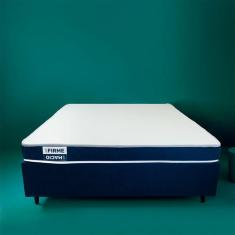 Imagem de Cama Box Queen com Colchão Guldi Duplo Plus D28 Branca e Azul