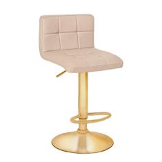 Imagem de Banqueta Giratória Gomos - Nude Alta - Dourada Matte