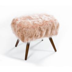 Imagem de Banqueta Puf Pelúcia Rose Para Sala Penteadeira Quarto