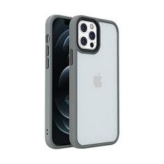 Imagem de Para iPhone 12 Mini Capa anti-detonação Para iPhone 11 12 Pro Max XR X XS Max 8 7 Plus Capa protetora translúcida fosca, cinza, para iPhone 13Pro Max